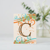 Retro Swirt Celebration Machen Sie Ihre eigene Ban Postkarte (Stehend Vorderseite)