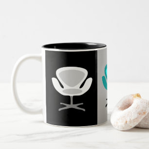 Retro Swivel Chairs Zweifarbige Tasse