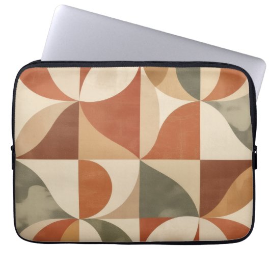 "Retro-Symmetrie" Laptopschutzhülle (Vorderseite)
