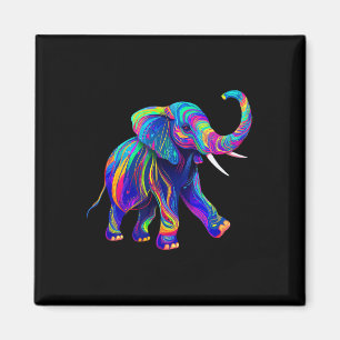Retro Synthwave 80er 90er Elefant Rüssel Hoch Chak Magnet