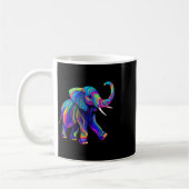 Retro Synthwave 80er 90er Elefantenrüssel hoch Cha Kaffeetasse (Links)