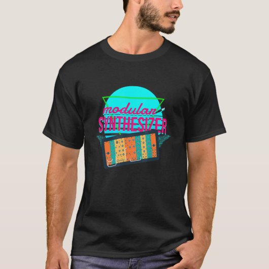 Retro Synthwave 80er Analog Synth Modular Synthesi T-Shirt (Vorderseite)
