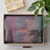 Retro Synthwave Cityscape Sunset Seidenpapier (Geschenk)
