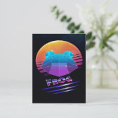 Retro Synthwave Frog Green Frog Wild Animals Lover Einladung (Stehend Vorderseite)