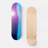 Retro synthwave glühende Neonlichtlandschaft 1980 Skateboard (Vorderseite)