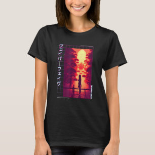 Retro Synthwave Japanisch Vaporwave Otaku Aest der T-Shirt