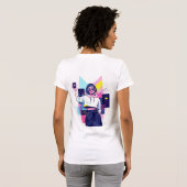Retro-Synthwave-Mädchen-Grafik-T-Shirt T-Shirt (Schwarz voll)