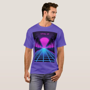 Retro Synthwave Neonpalmen T-Shirt