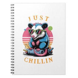 Retro Synthwave Opossum Notizblock