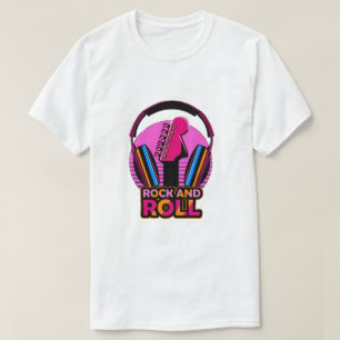 Retro Synthwave Rock 'n' Roll Gitarre T-Shirt