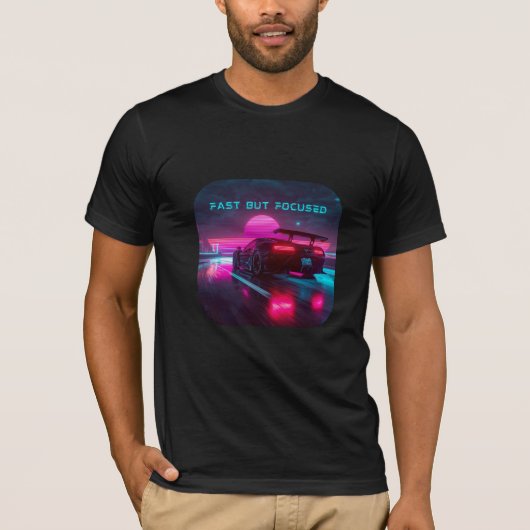 Retro Synthwave-Schnell-Ästhetik-Design T-Shirt (Vorderseite)