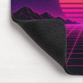 Retro Synthwave Sonnenuntergang Mousepad (Ecke)