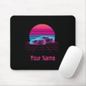 Retro Synthwave-Superauto-Gaming-Mauspad individue Mousepad (Mit Mouse)