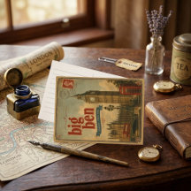Retro-Szene Vintage-Reise England Big Ben 