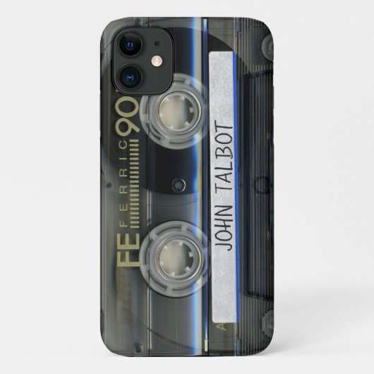 Retro T1 Audiotape Mixtape Kassette Name iPC Case-Mate iPhone Hülle (Rückseite)