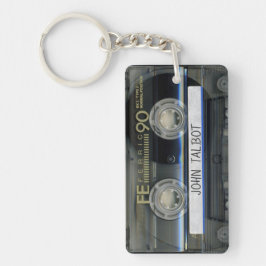 Retro T1 Audiotape Mixtape Kassette personalisiert Schlüsselanhänger