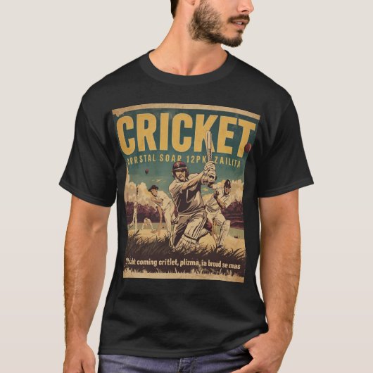 Retro T20 Cricket Fever T-Shirt (Vorderseite)