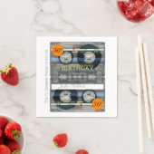 Retro T2 Audiotape 50. Geburtstag Personalisiert P Serviette (Beispiel)
