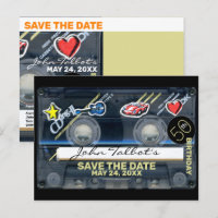 Retro T3 Audiotape 50. Geburtstag Save the Date HP