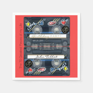 Retro T3 Audiotape 50. Geburtstagsparty Paper N Serviette