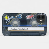 Retro T3 Audiotape Cassette personalisiert iPC Cas Case-Mate iPhone Hülle (Rückseite (Horizontal))
