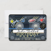 Retro T3 Cassette Tape 50. Geburtstagsparty Inv Einladung (Vorderseite)