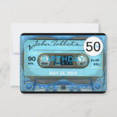 Retro T4 Cassette Tape 50. Geburtstagsparty Inv Einladung (Vorderseite)