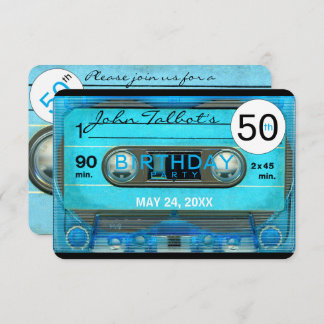 Retro T4 Cassette Tape 50. Geburtstagsparty Inv Einladung