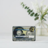 Retro T5 Audiotape Cassette 80er DJ Business C Visitenkarte (Stehend Vorderseite)