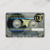 Retro T5 Audiotape Cassette 80er DJ Business C Visitenkarte (Rückseite)