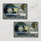 Retro T5 Audiotape Cassette 80er DJ Business C Visitenkarte (Vorne/Hinten)
