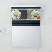 Retro T6 Audiotape 50. Geburtstag recto-verso Name Karte (Innenseite)