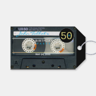 Retro T6 Audiotape 50. Geburtstag Vielen Dank für Geschenkanhänger