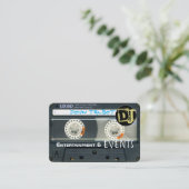 Retro T6 Audiotape Cassette 80er DJ Business Cards Visitenkarte (Stehend Vorderseite)