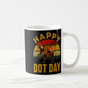 Retro T Rex Dinosaur Liebhaber Polka Punkte Glückl Kaffeetasse