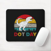 Retro T Rex Dinosaur Polka Dot Art Student Dodday Mousepad (Mit Mouse)