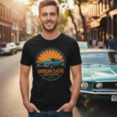 Retro-T-Shirt Amerikanischer Klassischer Muscle Ca Tri-Blend Shirt