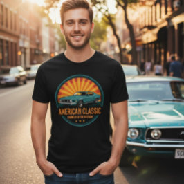 Retro-T-Shirt Amerikanischer Klassischer Muscle Ca Tri-Blend Shirt