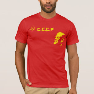 Retro T-Shirt CCCP Hammer und Sichel-Lenin