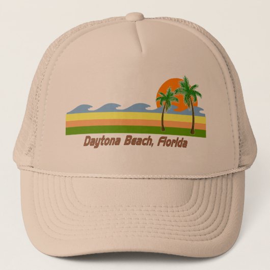 RETRO T-Shirt Daytona Beach Florida Truckerkappe (Vorderseite)