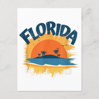 Retro-T-Shirt-Design Vintage Florida Sonnenschein Begleitkarte