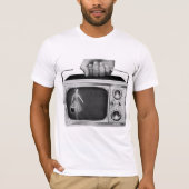 Retro-T - Shirt für tragbare, monochrome Fernsehge (Vorderseite)