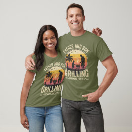 Retro-T-Shirt für Väter und Söhne als Grillpartner T-Shirt