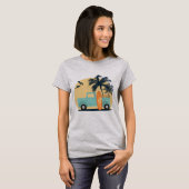 Retro-T - Shirt surfen (Vorne ganz)