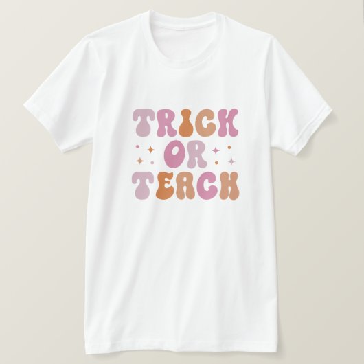 Retro-T - Shirt Trick oder Teach (Design vorne)