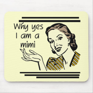 Retro T-Shirts Mimi und Geschenke Mousepad