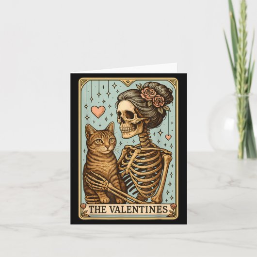 Retro Tabby Cat Valentine's Day Mom Tarot Card  Karte (Vorderseite)