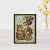 Retro Tabby Cat Valentine's Day Mom Tarot Card  Karte (Gelbe Blume)