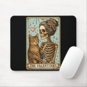 Retro Tabby Cat Valentine's Day Mom Tarot Card Mousepad (Mit Mouse)