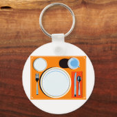 Retro-Tabelleneinstellung Schlüsselanhänger (Vorderseite)